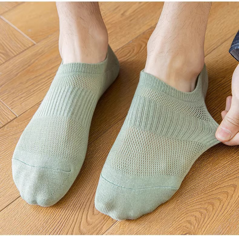 纯棉袜子男浅口船袜夏季薄款棉袜低帮硅胶防滑隐形袜男士短袜批发详情10