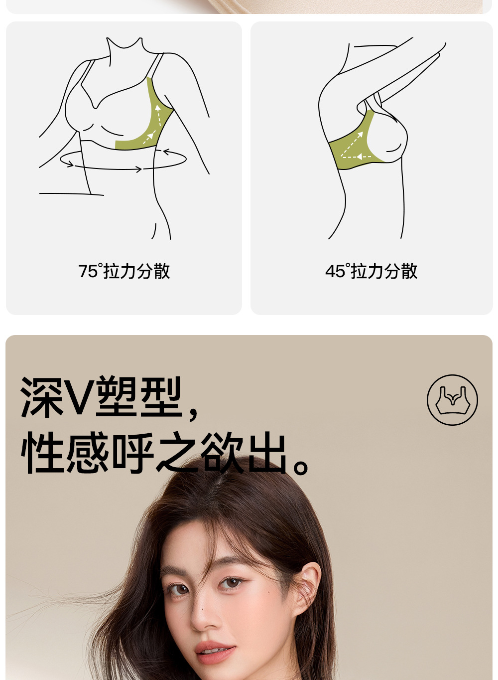 原版出口日本内衣女聚拢小胸显大收副乳胸罩2024新款薄款无痕文胸详情14