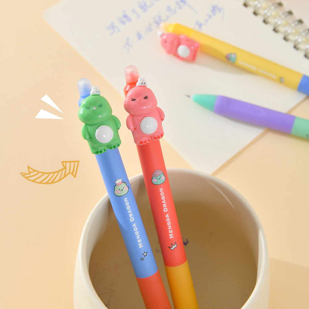 Chenxi Fun Dinosaur Gel Pen Black Pen Blue Erasable Pen ST Pen Tip 0.5mm Creative Student Exercise Pen pic 17
