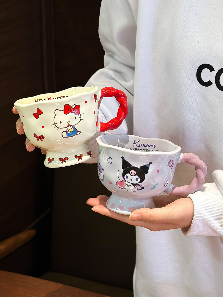Christmas Nordic cartoon ceramic cups, ceramic cups, ceramic pattern cups pic 3