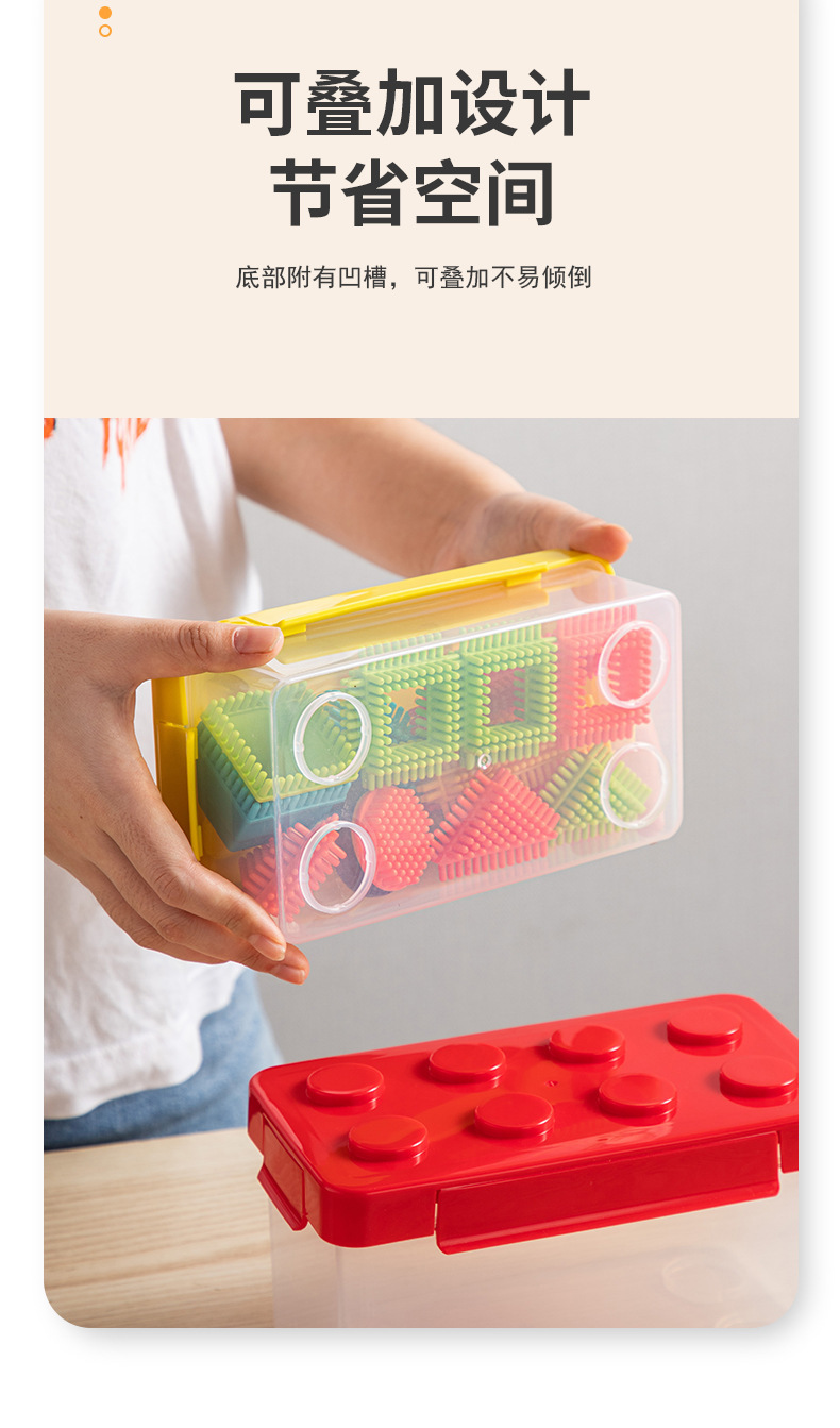 Plastic multi-functional storage box, toy and small item storage box, can be stacked for storage, refrigerator, fruit and vegetable classification box pic 9