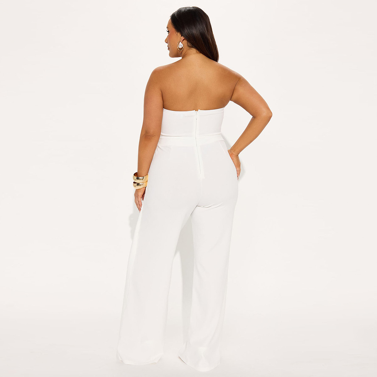 ZY6190 Amazon Independent store strapless false two-piece elegantly designed jumpsuit New partyjumpsuit pic 13