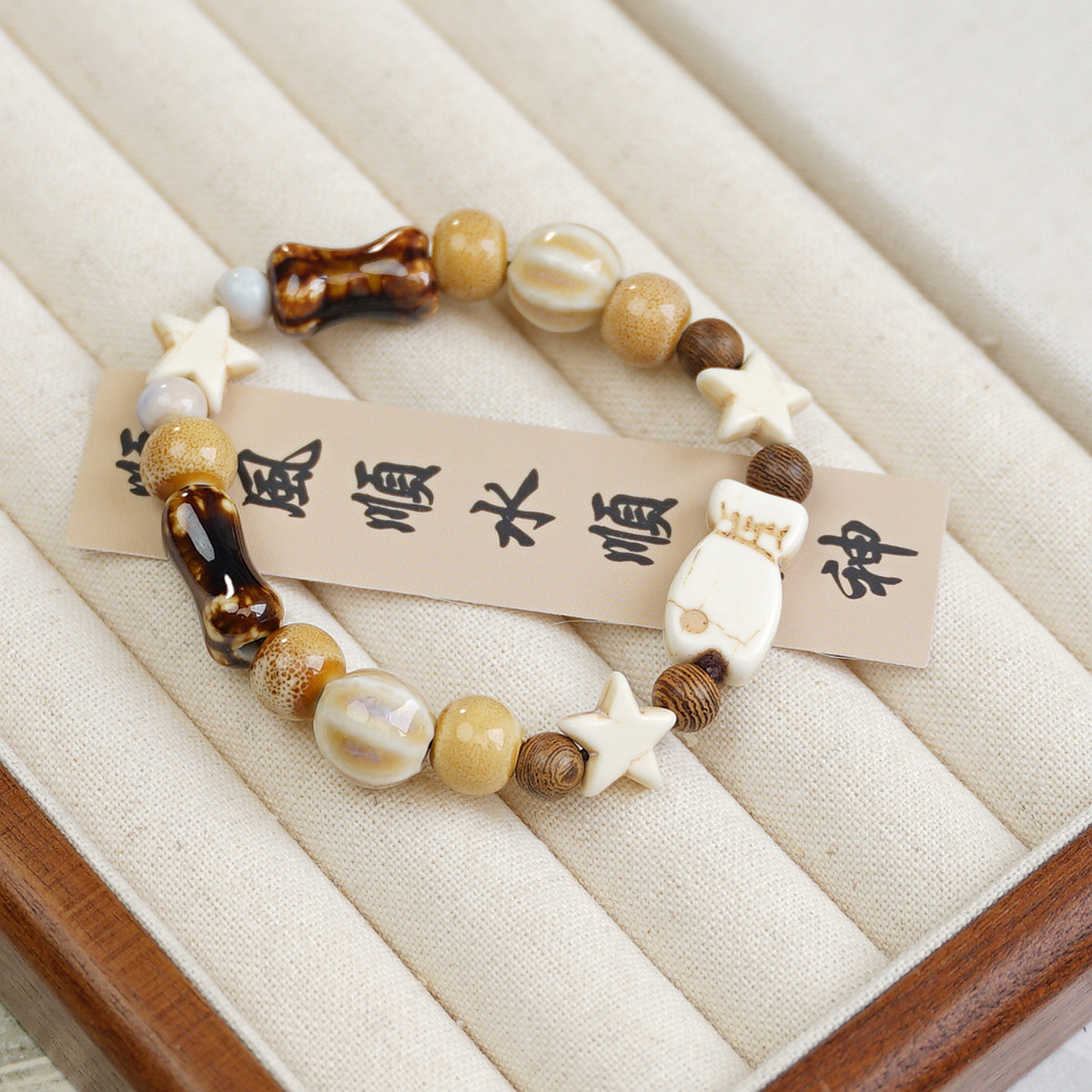 Wholesale Jingdezhen ceramic bracelets, ethnic style bracelets, fresh and cute student bracelets, fashionable handmade accessories, as gifts pic 3