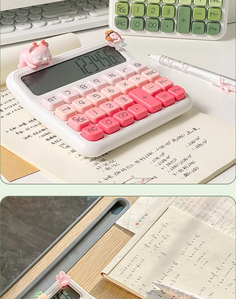 伊达时渐变色语音计算器学生财务专用真人发音计算机批发高颜值详情15