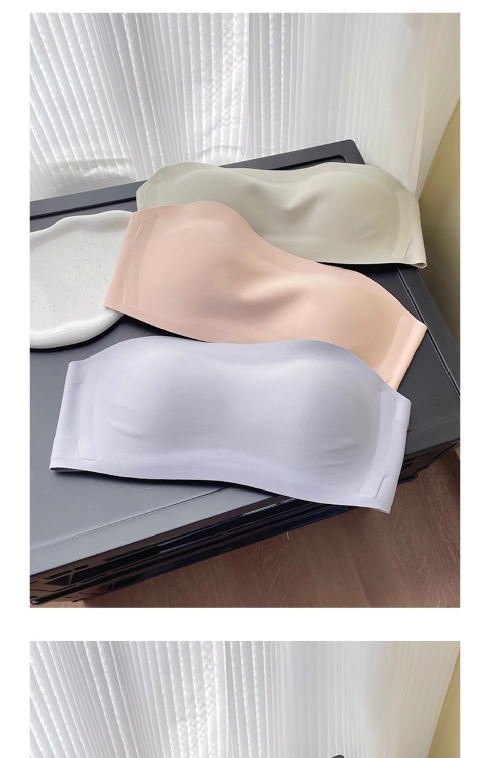 夏季防滑聚拢无痕防滑抹胸式无钢圈透气文胸罩可拆卸肩带内衣少女详情11