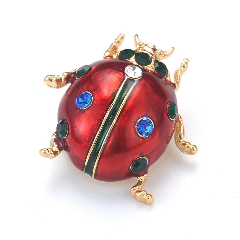 vintage brooch ladybug girl retro personalized brooch, light luxury beetle high-end niche design clothing and accessories pic 23