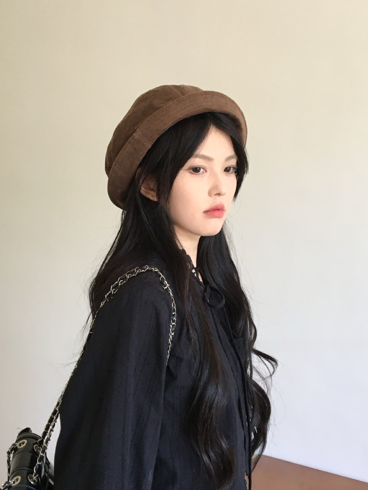 高品质灯芯绒渔夫帽子女秋冬季新款休闲百搭显脸小一帽多戴小礼帽详情26