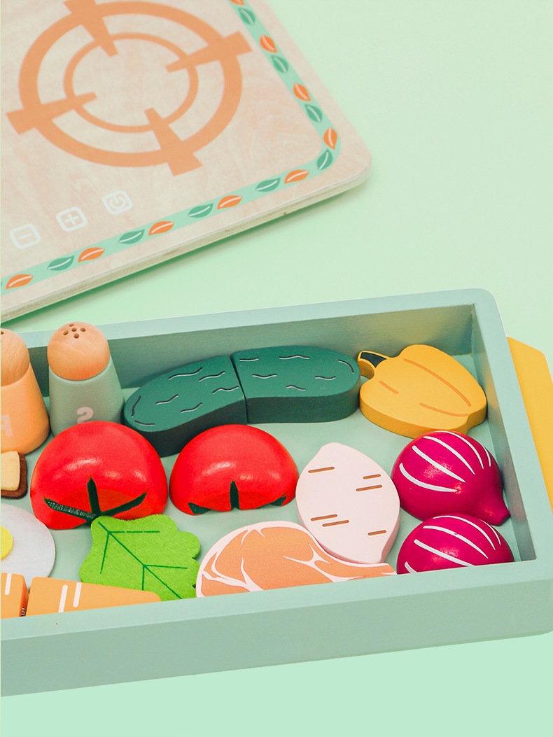 儿童仿真过家家木制厨房益智玩具套装 女孩模拟做饭切切乐蛋糕餐厨具玩具详情13