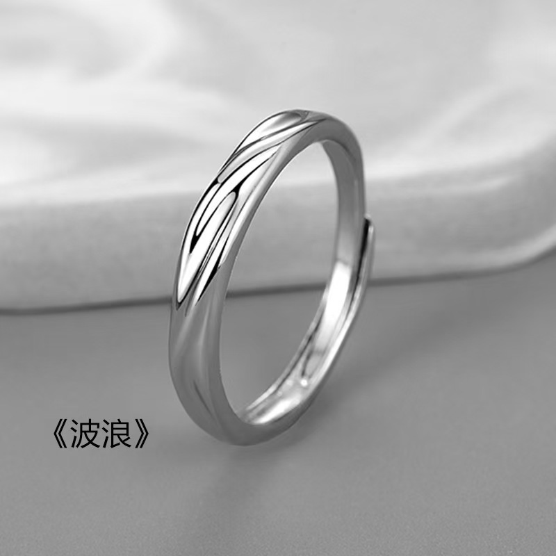 嘻哈食指男士戒指单身戒复古百搭开口指环ins风潮戒指男可调节详情21