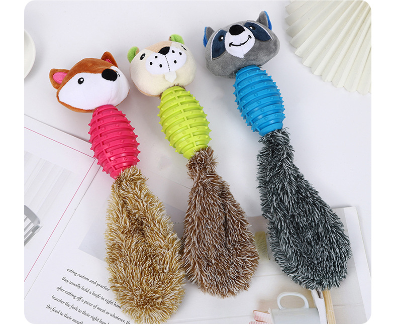 Pet toy TPR dog teething and biting toy Cute animal interaction self-entertainment and boredom dog toy wholesale pic 12