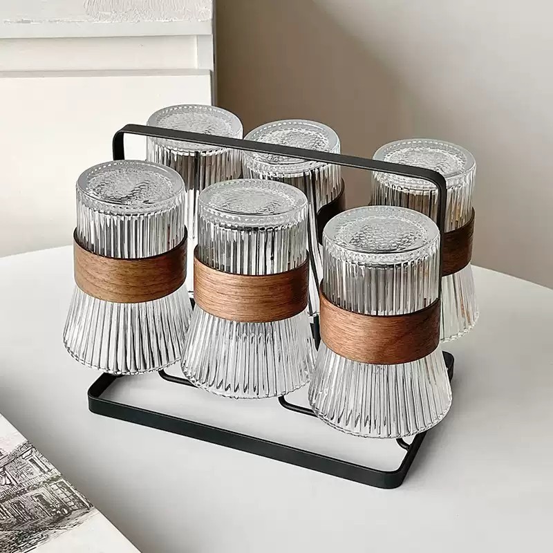 中式水杯套装玻璃杯子家用隔热防烫茶杯客厅待客果汁杯咖啡杯子详情5