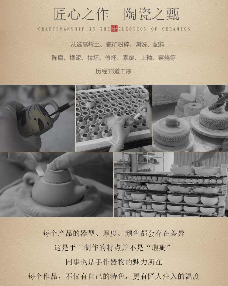多肉仙人掌摆件景德镇手捏装饰景区摆摊桌面北欧Ins风陶瓷工艺品详情29