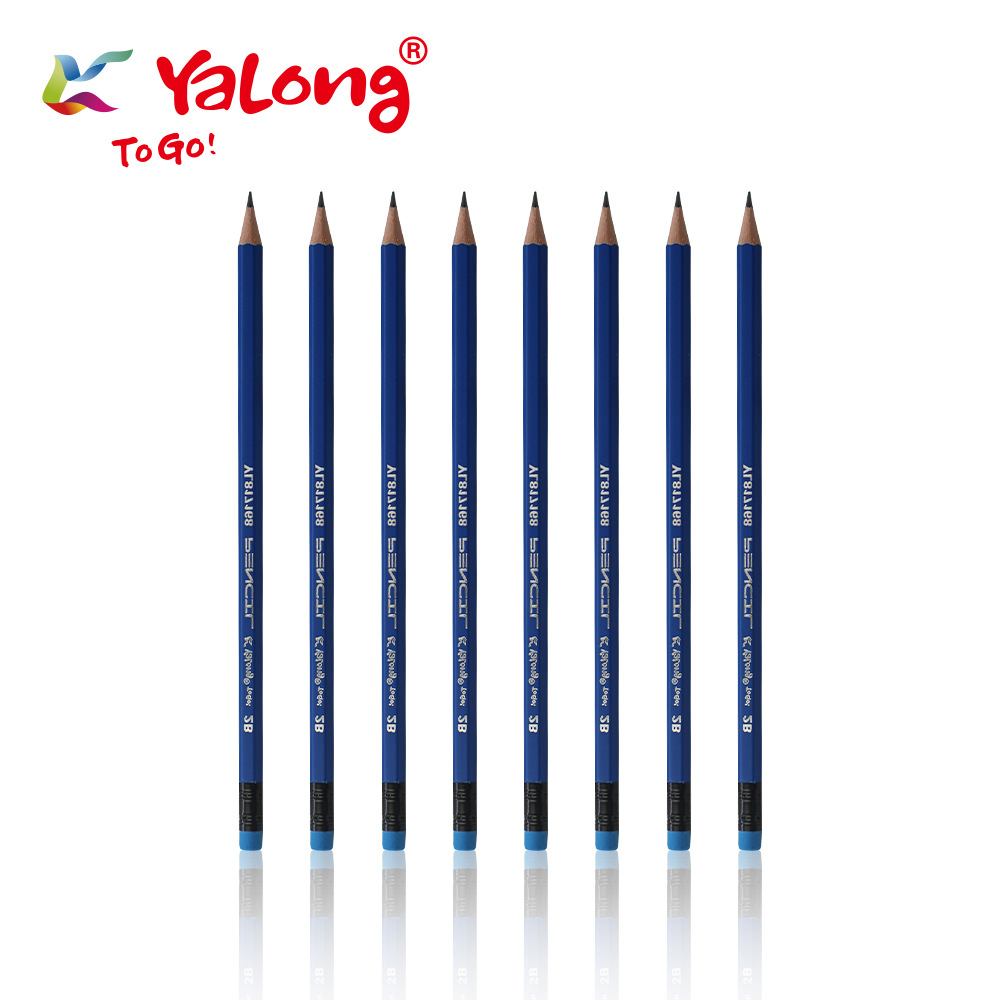 Cross-border exclusive high-quality softened wood 2B pencils, 12 pieces per box standard sketch pencil set pic 3
