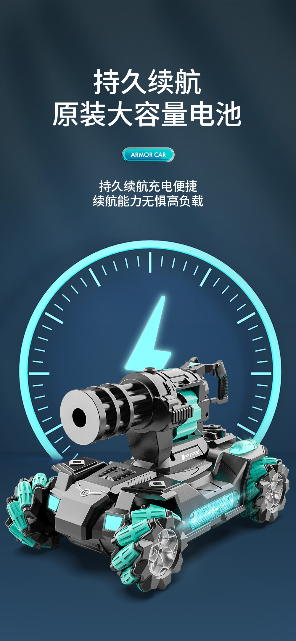 儿童手势感应遥控机甲车可发射水弹多功能四驱越野玩具车男孩礼物详情12