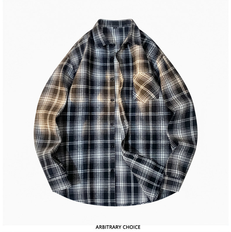 Retro checkered shirt for men 2025 Spring and Autumn new style American casual loose trendy long-sleeved shirt couple coat for men pic 20