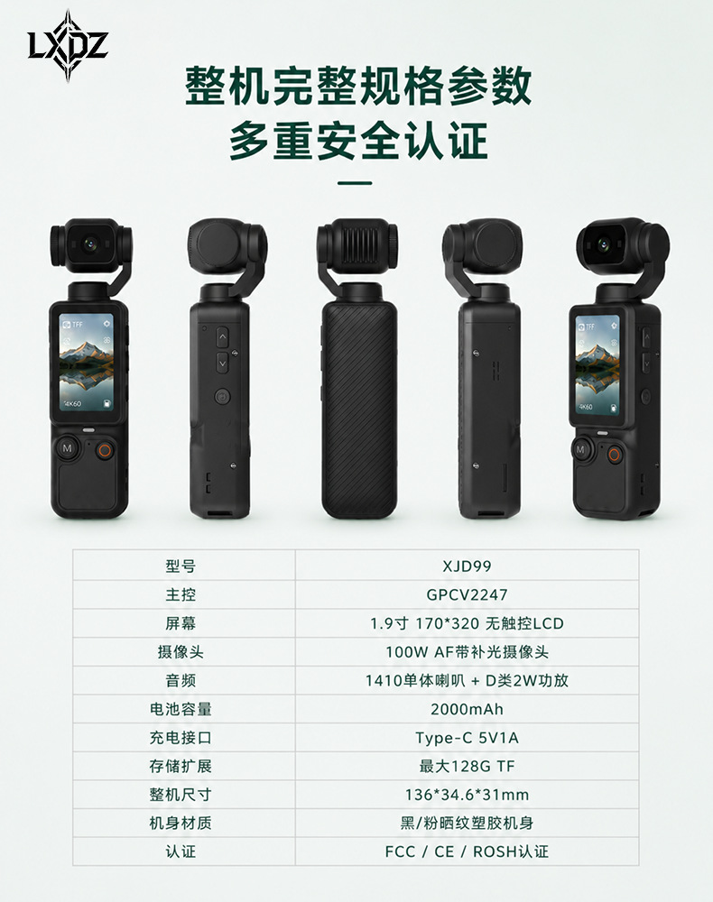 New cross-border 1080P handheld outdoor action camera, conference recorder, portable pocket cycling camera pic 12