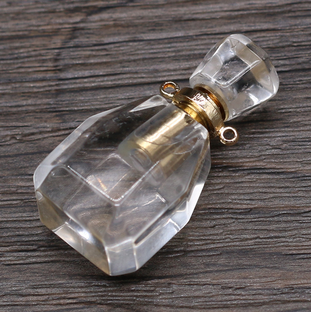 Exquisite natural semi-precious stone perfume bottles, white crystal, various shapes, DIY accessories, fashionable and exquisite wholesale production pic 72