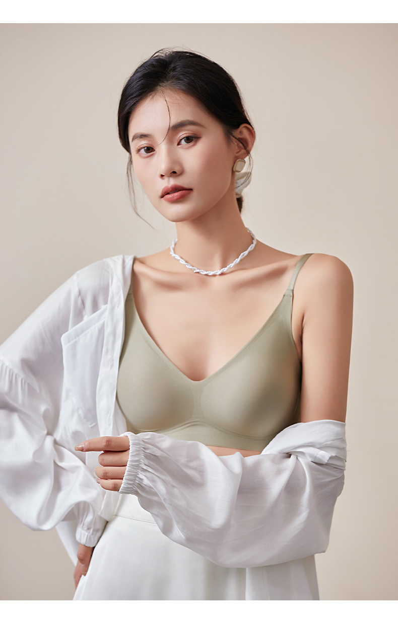 Hao Sang Yuan Mulberry Silk Bra without underwire, sexy silk fabric, comfortable and refreshing silk underwear S164 pic 12