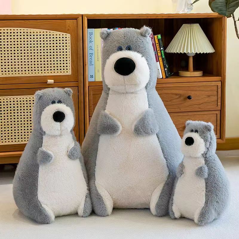 土拨鼠抱枕小熊毛绒公仔宝宝安抚玩偶批发跨境新款河马毛绒玩具秀绒玩具详情5