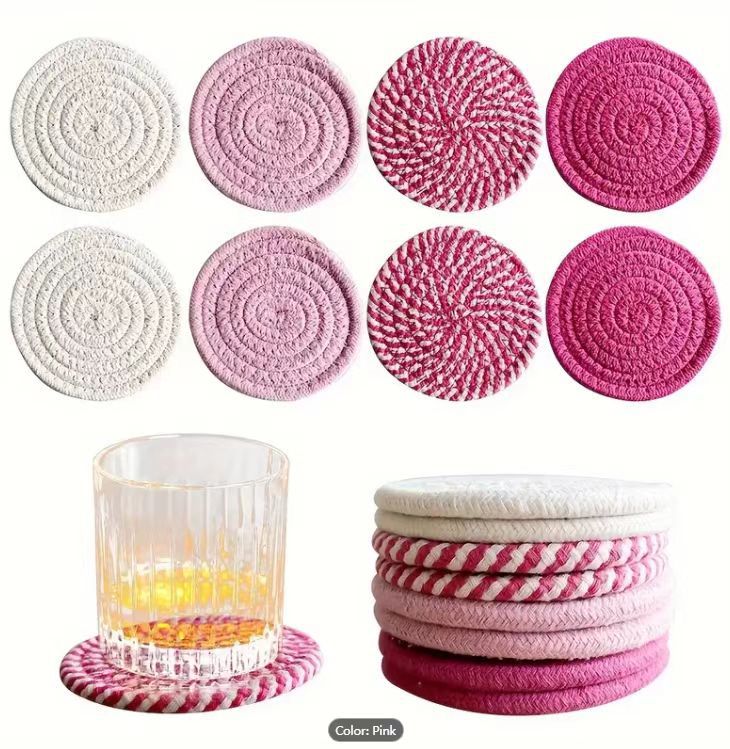 工厂直供棉绳编织餐垫杯垫手工艺品简约杯垫日系风餐桌餐垫批发详情15