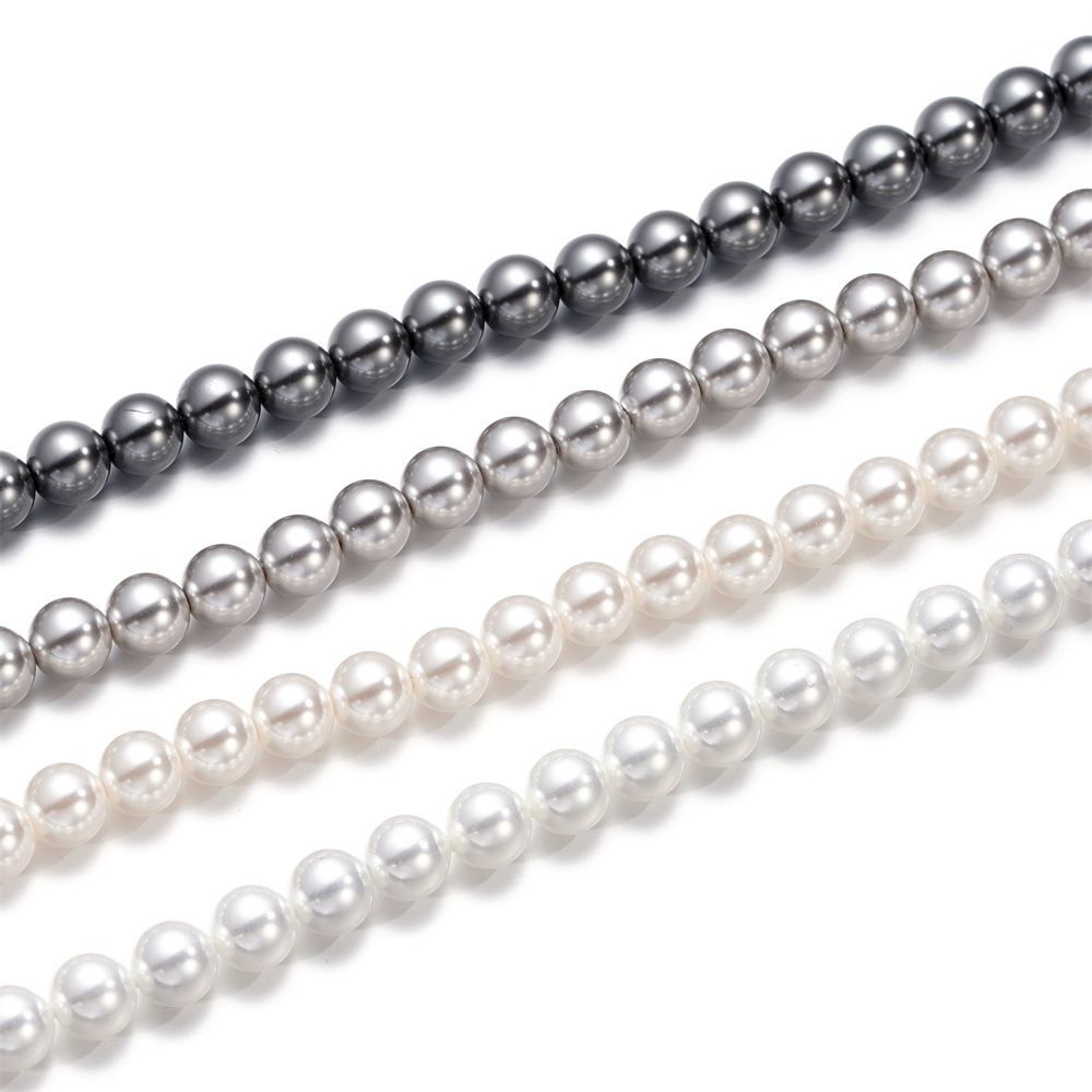 玻璃珍珠直孔散珠施家珍珠 DIY饰品配件散珠串珠子澳白仿珍珠批发详情18