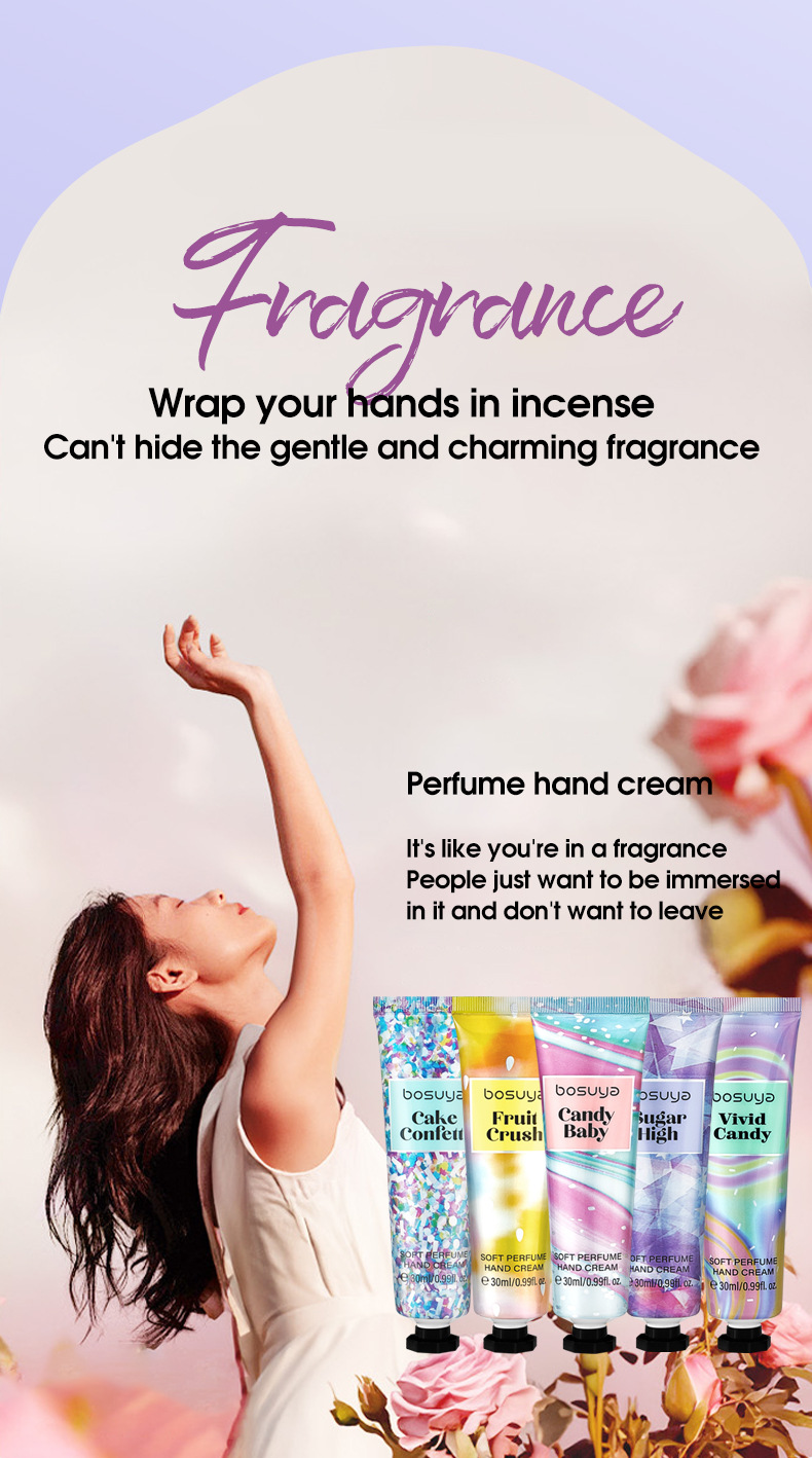 【 Cross-border Exclusive 】 Wholesale of 5-pack bosuya Perfume Hand Cream for Moisturizing, Hydrating and Refreshing Hand Cream pic 9