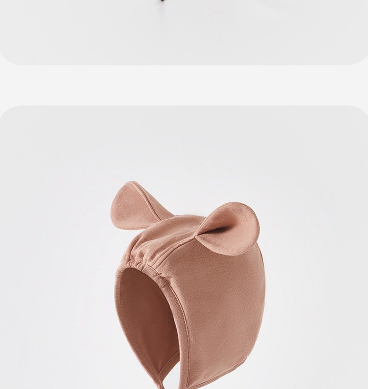 婴儿帽秋冬款纯棉新生婴幼儿春秋护卤门帽A类无骨宝宝可爱胎帽详情16