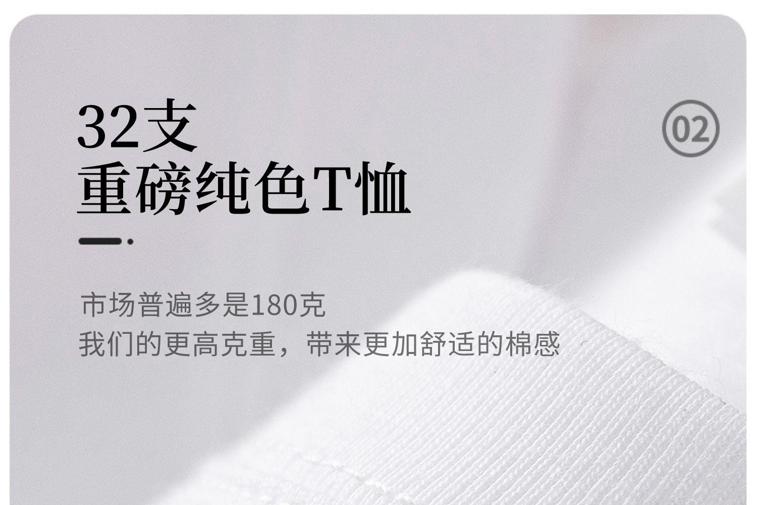 灰绿色500g重磅纯棉纯色短袖T恤男女同款体桖内搭上衣男士半袖t恤详情10