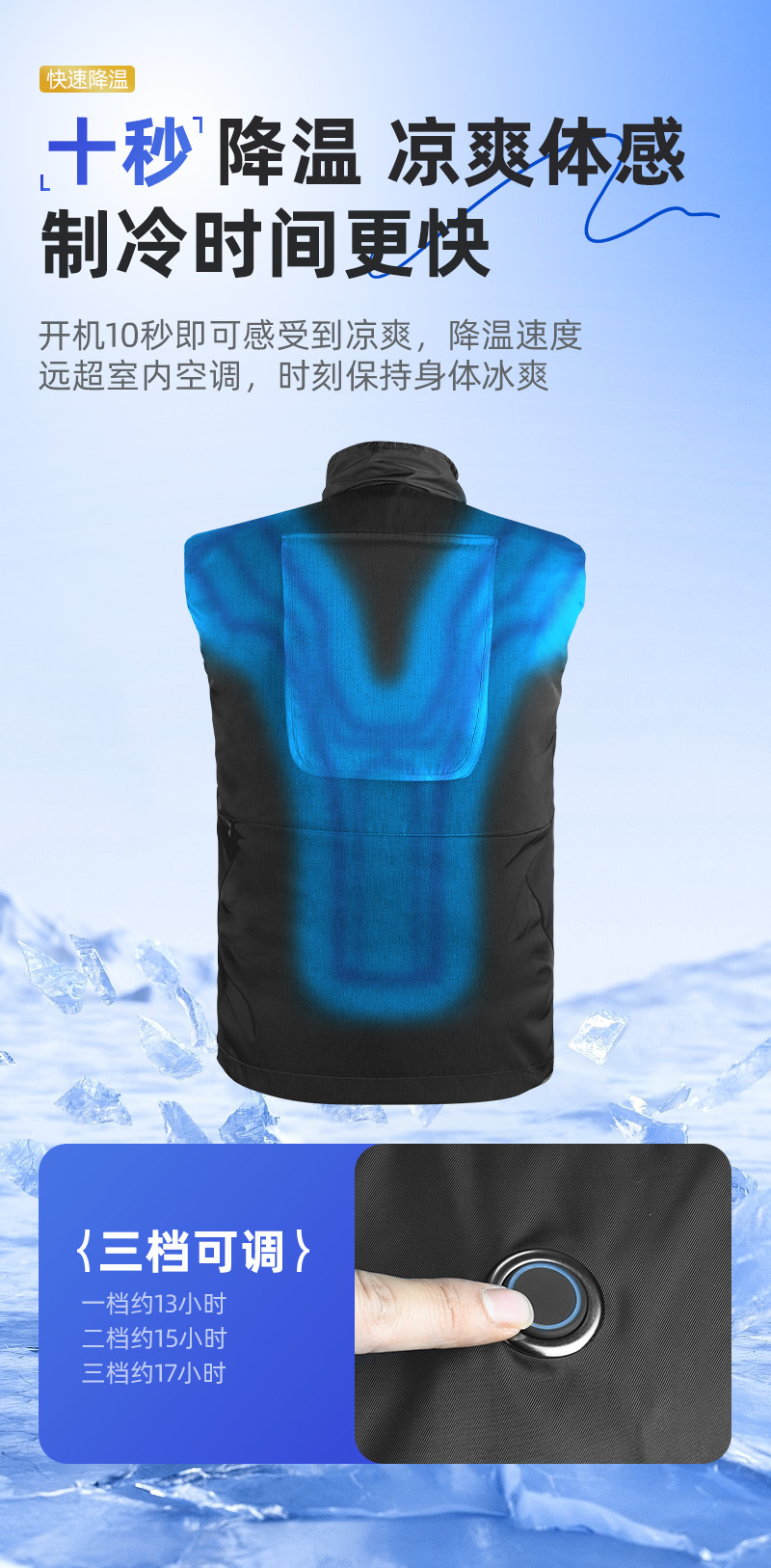 Cold and hot countertop water dispenser, water circulation refrigeration, vest cooling wonder, portable drinking water equipment pic 3