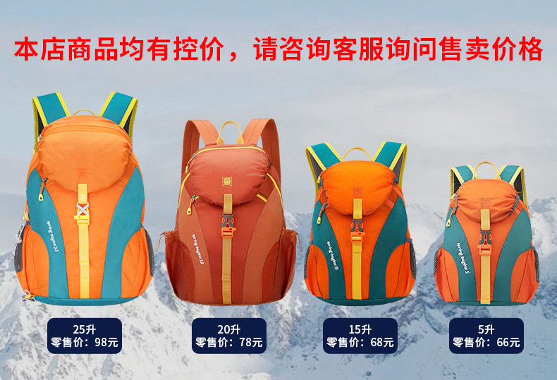 Couple-style backpacks, cycling and hiking nylon backpacks, large capacity, lightweight, waterproof outdoor sports mountaineering bags, wholesale sports backpacks pic 2