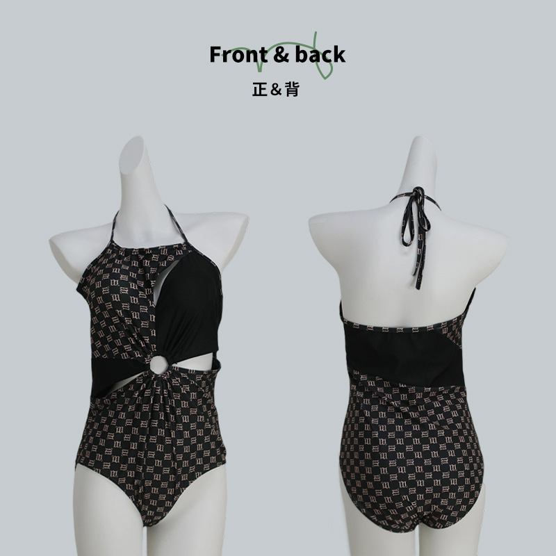 New sexy, hollowed-out and irregular one-piece swimsuit for women, pure and alluring style, concealness and slimming, seaside vacation swimsuit for women -107057 pic 2