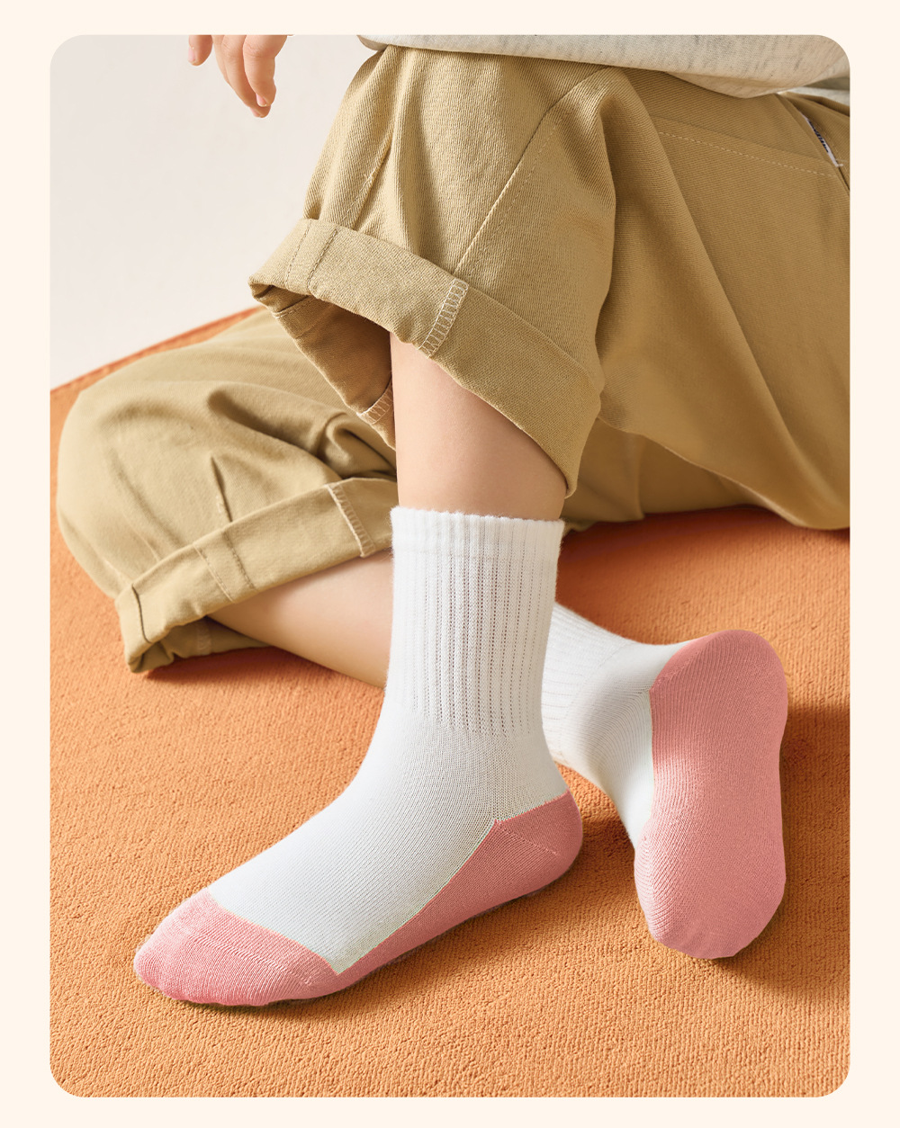 儿童袜子男童女童100%纯棉a类防臭吸汗秋季无骨耐脏中筒学生白袜详情20