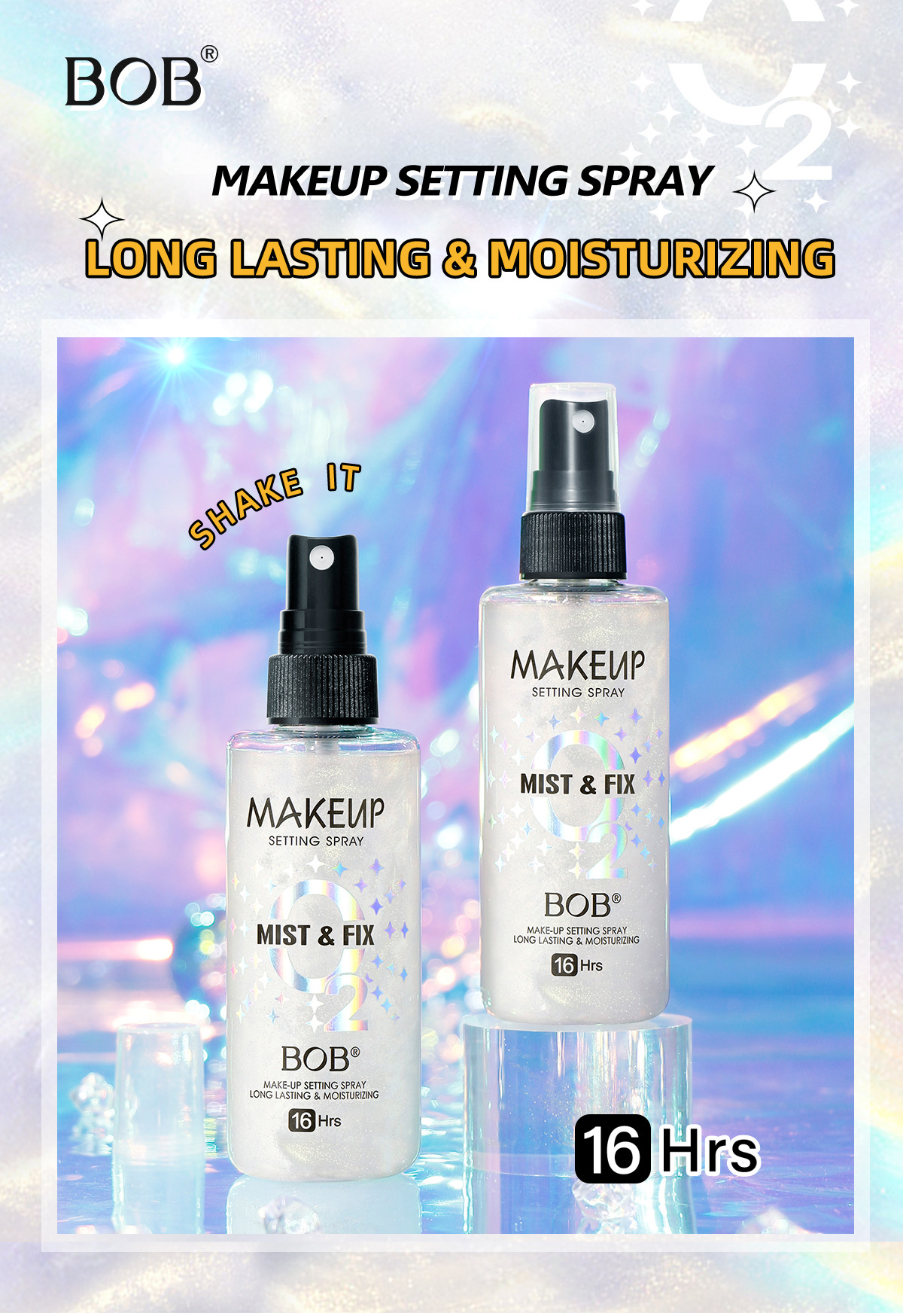 Cross-border bob Setting Spray is long-lasting, does not smudge, is waterproof, sweat-proof, hydrating, moisturizing, oil-controlling, and does not tighten. It is a setting water pic 2
