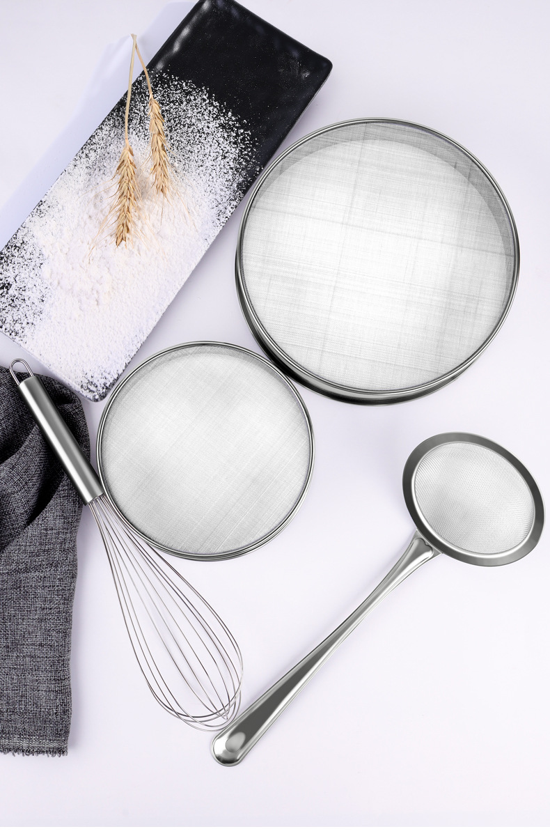 筛子面粉筛家用烘焙工具筛网304不锈钢过滤网筛粉器面箩手持超细详情7