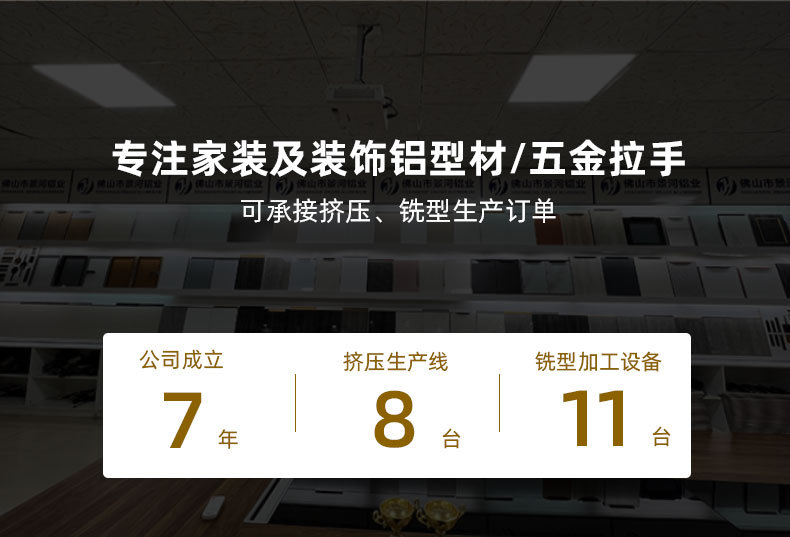 铝合金G型免开槽拉手隐形封边免拉手多种颜色规格厚度衣柜门把手详情16