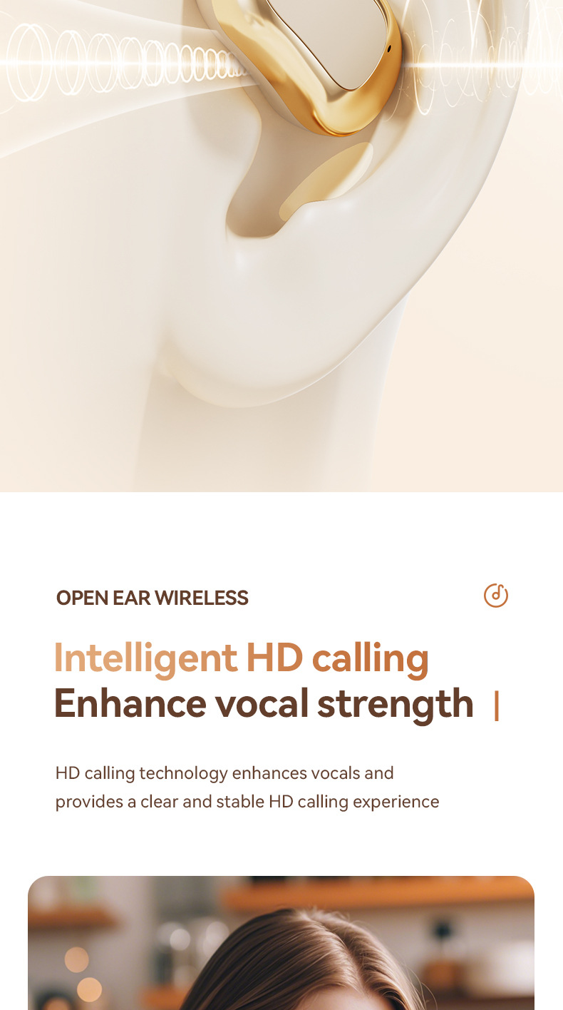 M115OWS wireless headphones dual-ear private mold Factory 2025 Blue Tooth Hua High-fidelity Stereo noise-cancelling ear-hanging style pic 9