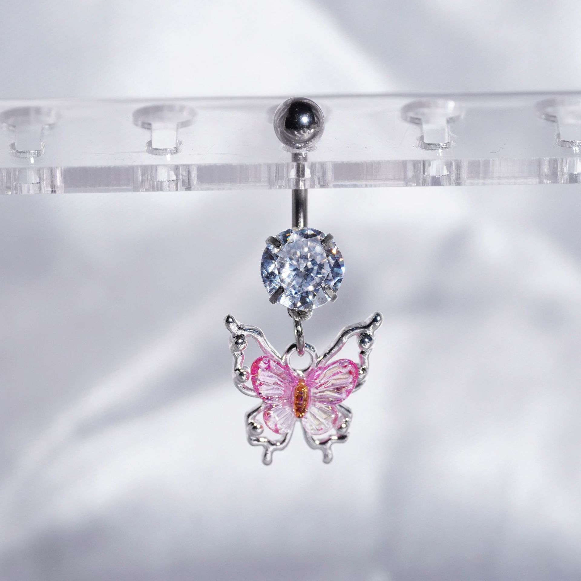 蝴蝶肚脐钉不锈钢肚脐环脐钉新款欧美跨境热销人体穿刺饰品ins风详情11