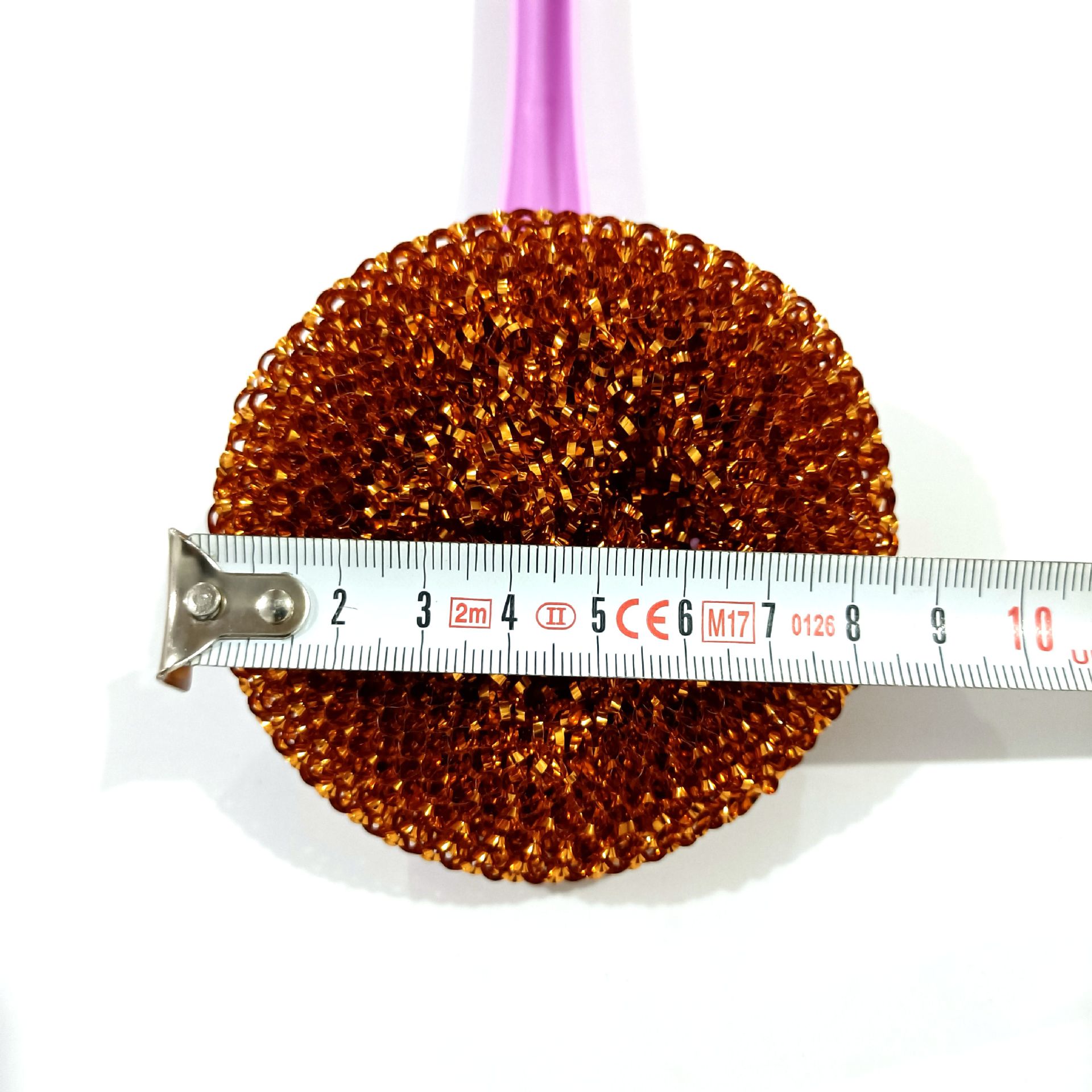 【 Zone 2-10 】 Gold Wire 【 Long Handle 】 Pot brush 500/ box, Multi-color plastic wire pot brush, bent pot brush, stainless steel wire brush, pot washing brush, cleaning ball, steel wool ball cleaning brush pic 1