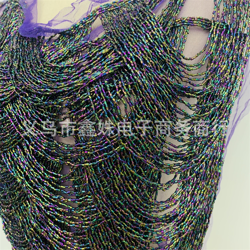 New tassel clothing, wedding dresses and evening gowns, handcrafted tassel applique garments pic 27