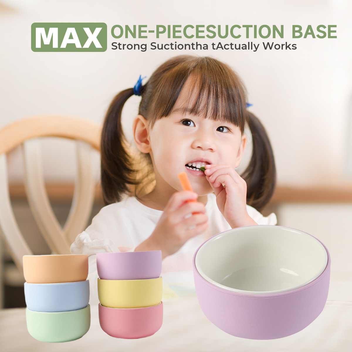 宝宝辅食碗防烫带吸盘硅胶陶瓷碗亚马逊带硅胶套新国标儿童喂养碗详情1