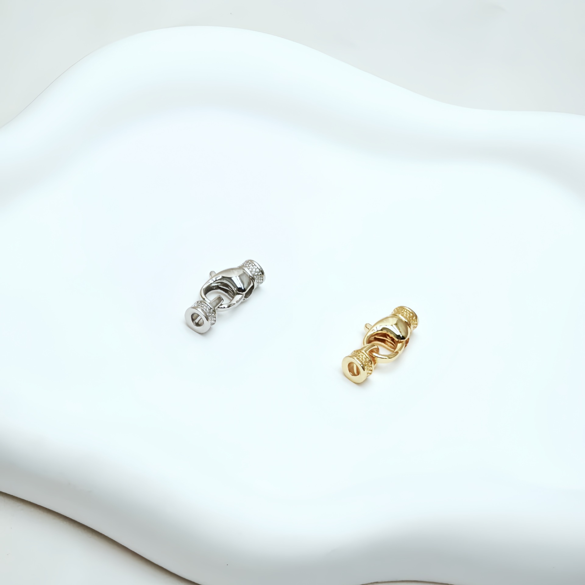 18K gold-plated lobster clasp, fish tail clasp, spring clasp, bracelet clasp, necklace clasp, sweater chain, end clasp pic 6