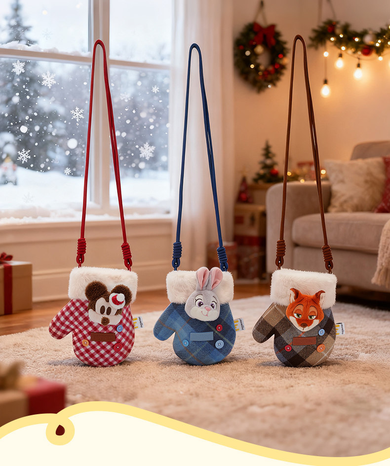 Disney official Zootopia Judy Nick Mickey Star Dream crossbody Bag Plush doll bag for autumn and winter pic 2