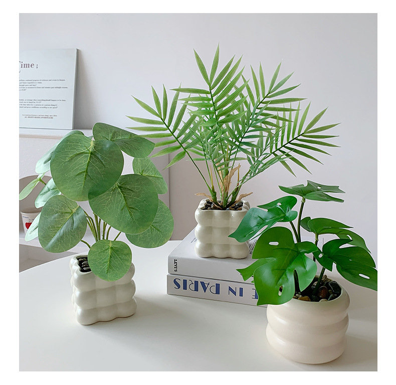 仿真绿植假花摆件龟背叶小盆栽办公桌面室客厅茶几植物摆设装饰品详情15