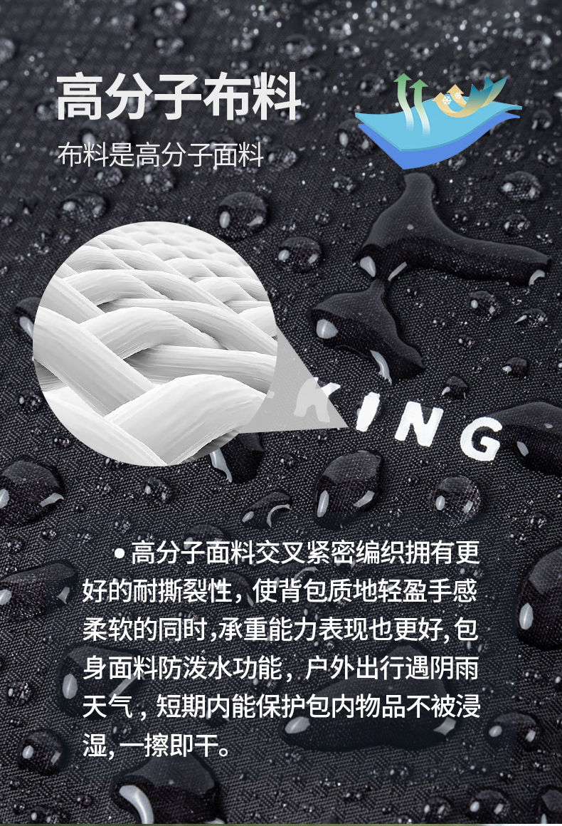 户外专业防水登山双肩包轻便可折叠大容量翻盖冲顶包旅行徒步背包详情15