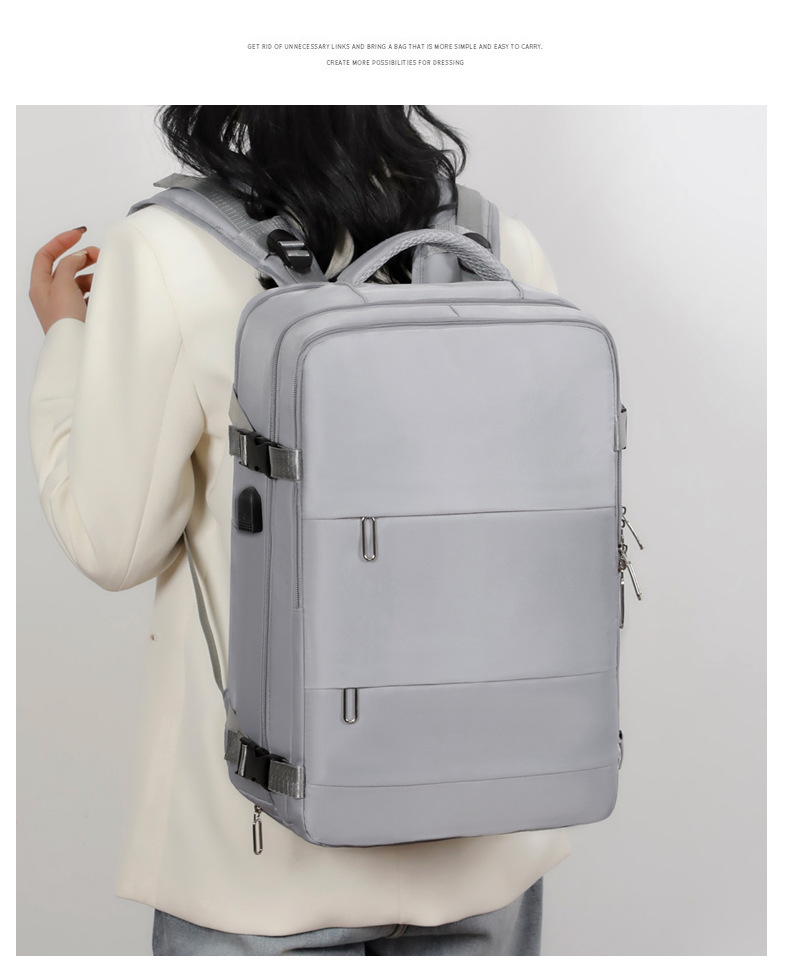 跨境高级感双肩背包干湿多功能防水大容量背包商务休闲电脑双肩包详情20