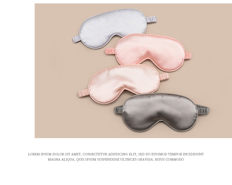 Double-sided faux silk eye mask, breathable sleep light-blocking eye mask, Amazon multi-color gift border sleeping eye mask in stock pic 13