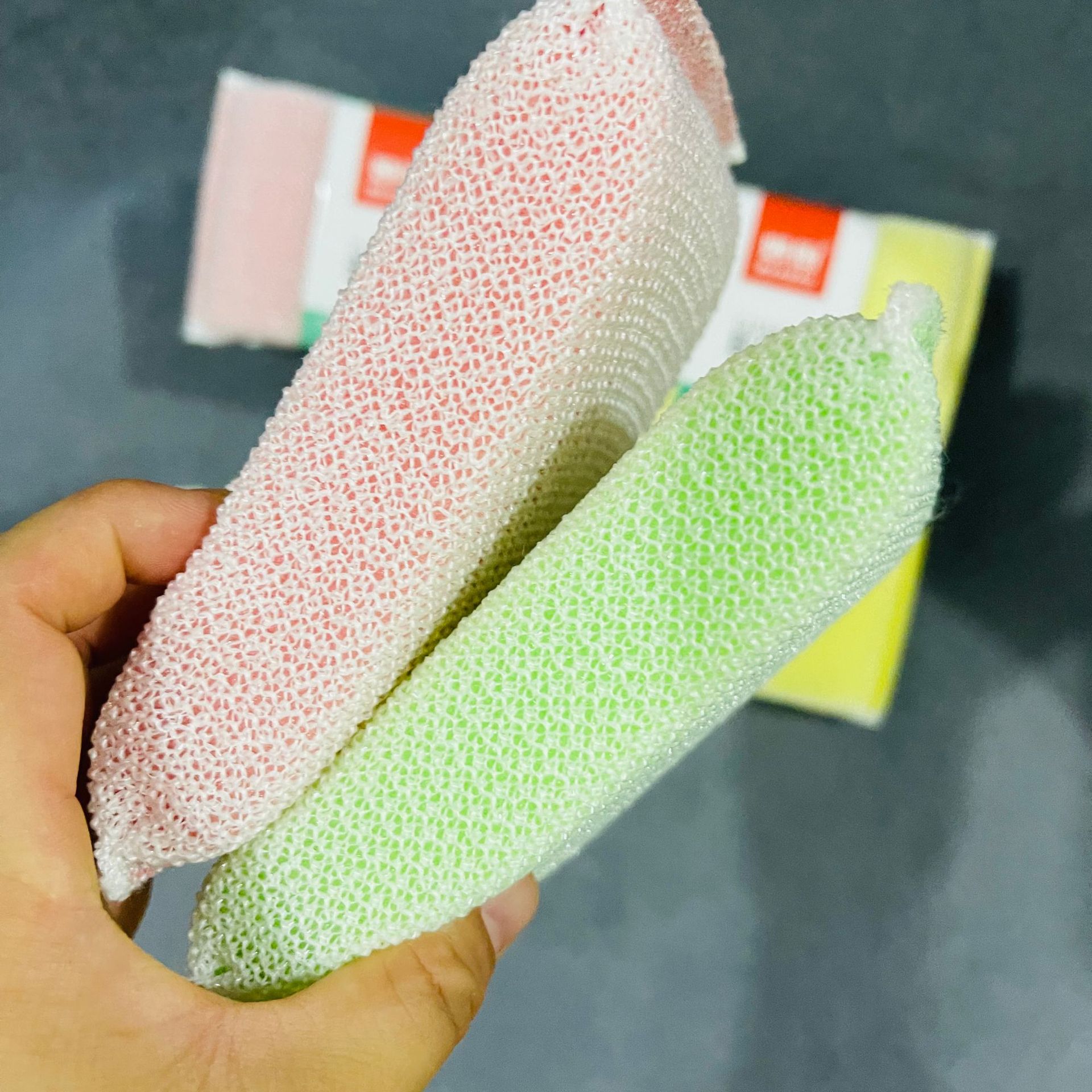 【3-2 Zone 】【3】 Thick Color pieces 20/ Pack 300/ box Thick style 3 pieces of sponge dishwashing sponge cleaning block Sponge Block 3 pieces of sponge cleaning sponge 2 yuan supply pic 7