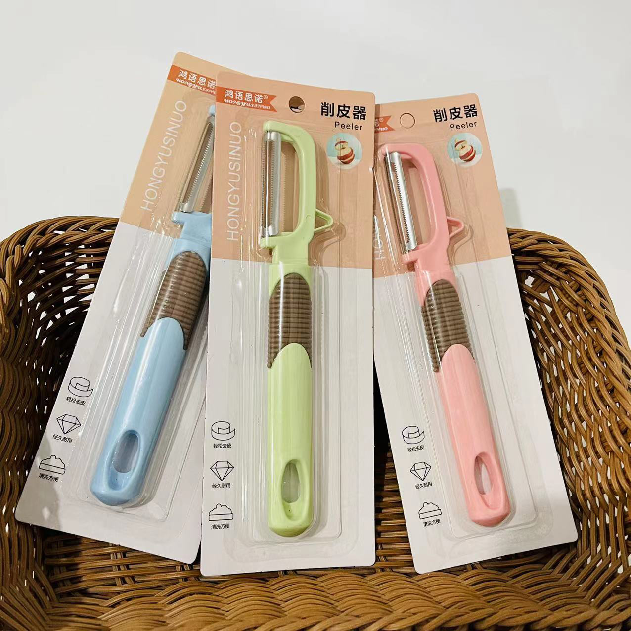 【 Zone 2-10 】0730 Peeler 60/ box 720/ box 0730 Suction Card Peeler, Peeling Knife Plastic Handle Serrated Peeler, Fruit and Melon Peeler wholesale pic 7