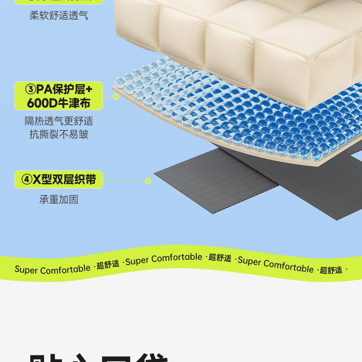 户外折叠椅子月亮椅户外用品大全露营桌椅套装钓鱼折叠椅有靠背详情23