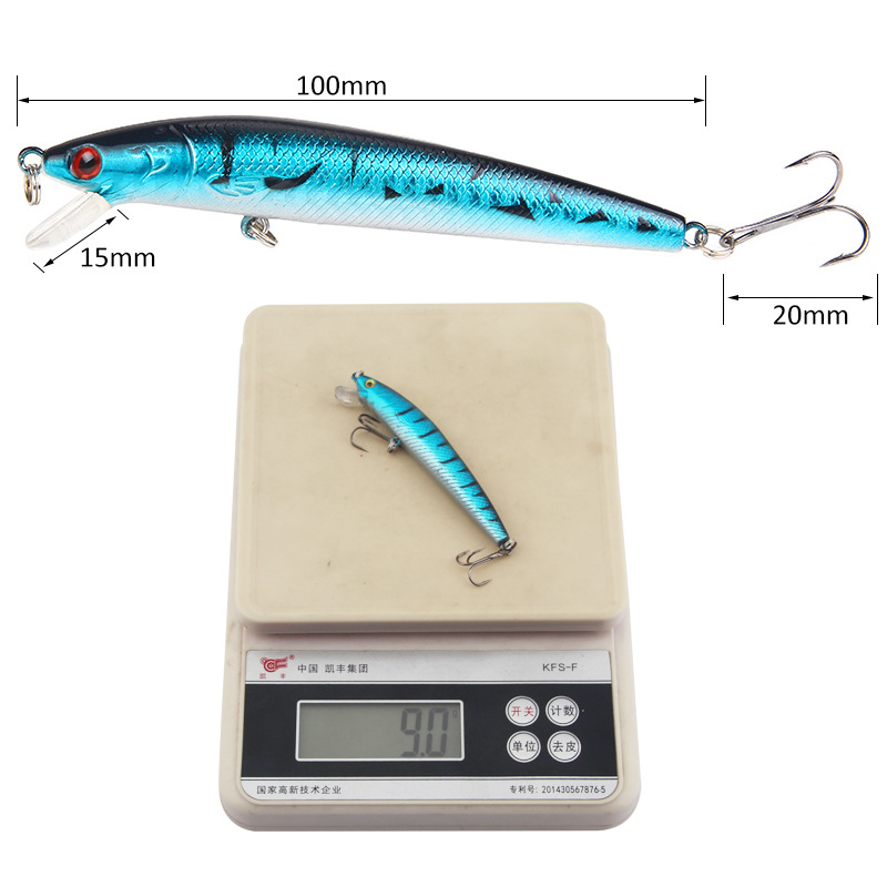Luya bait Cross border Minnow bait 10cm/9g floating ring bead simulation bait Hard bait Bait bait bait bait bait bait fishing gear products pic 12